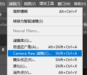 【滤镜】-【Camera Raw 滤镜】