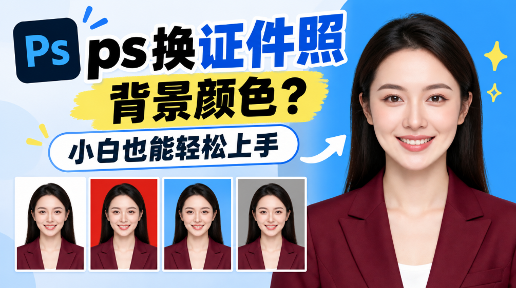 ps换证件照背景颜色？小白也能轻松上手