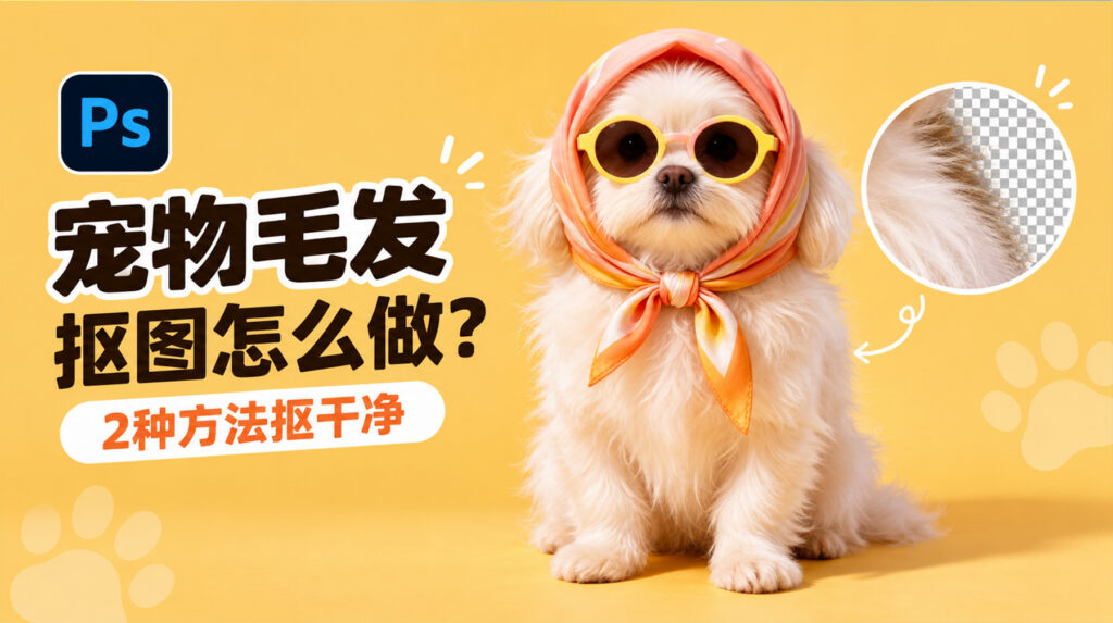 ps宠物毛发抠图怎么做？2种方法抠干净