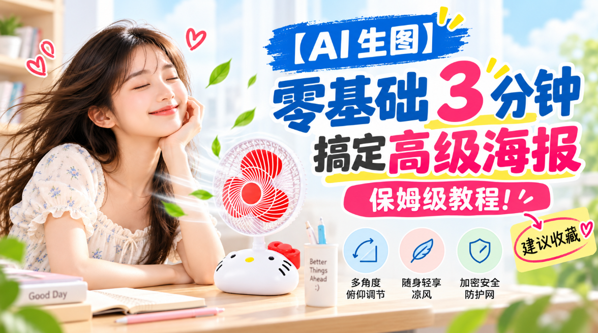 【AI 生图】零基础 3 分钟搞定高级海报，保姆级教程！建议收藏
