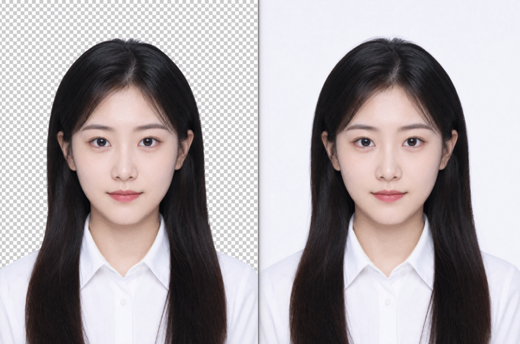 抠图去背景前后效果对比