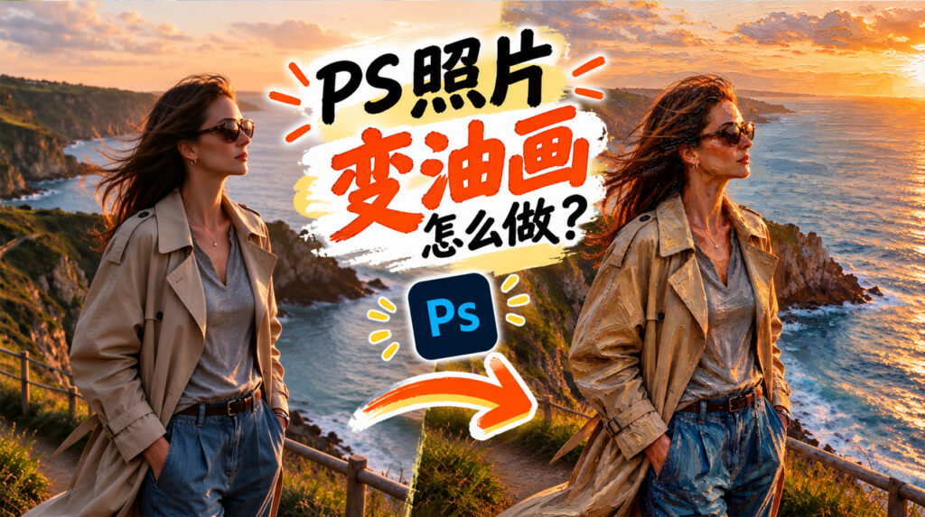 PS照片变油画怎么做?3档强度对应3种油画效果