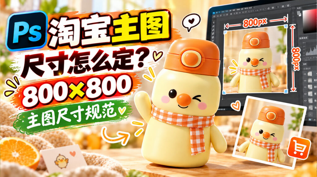 PS淘宝主图尺寸怎么定？800×800 主图尺寸规范与出图方法