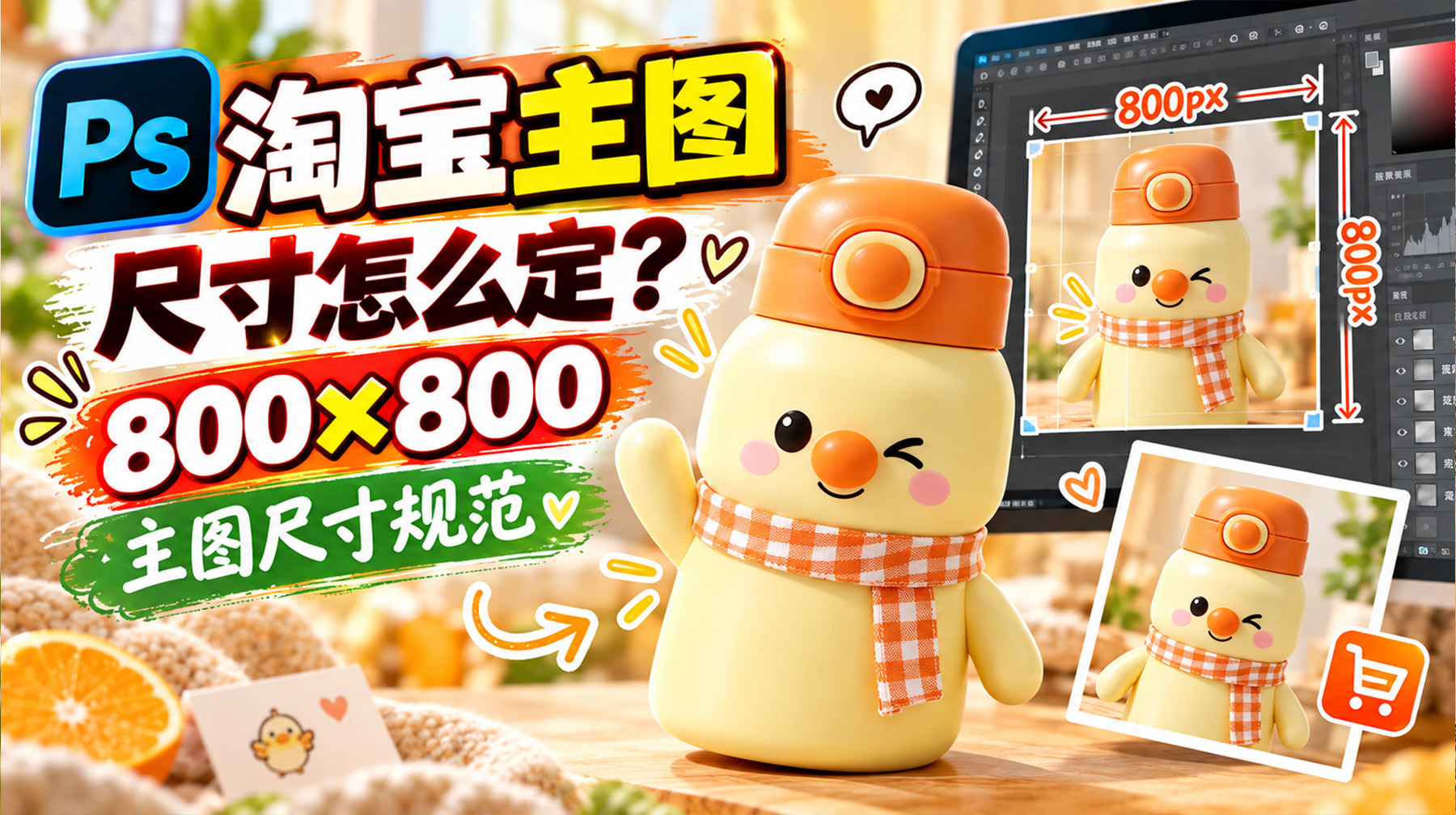 PS淘宝主图尺寸怎么定？800×800 主图尺寸规范与出图方法