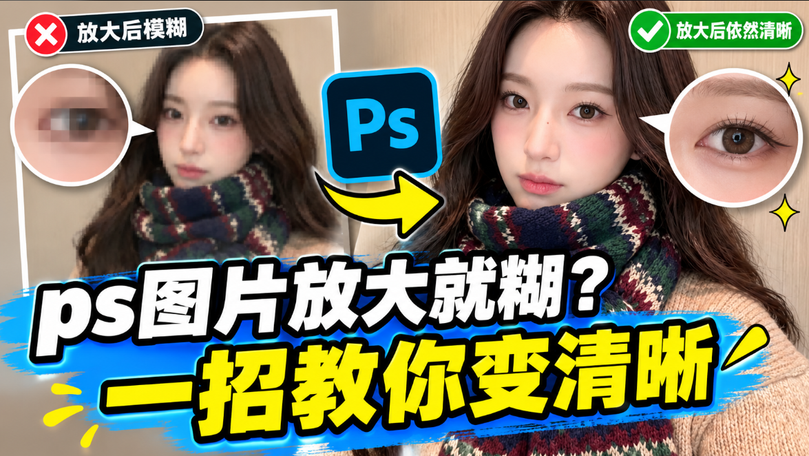 ps图片放大就糊？一招教你变清晰