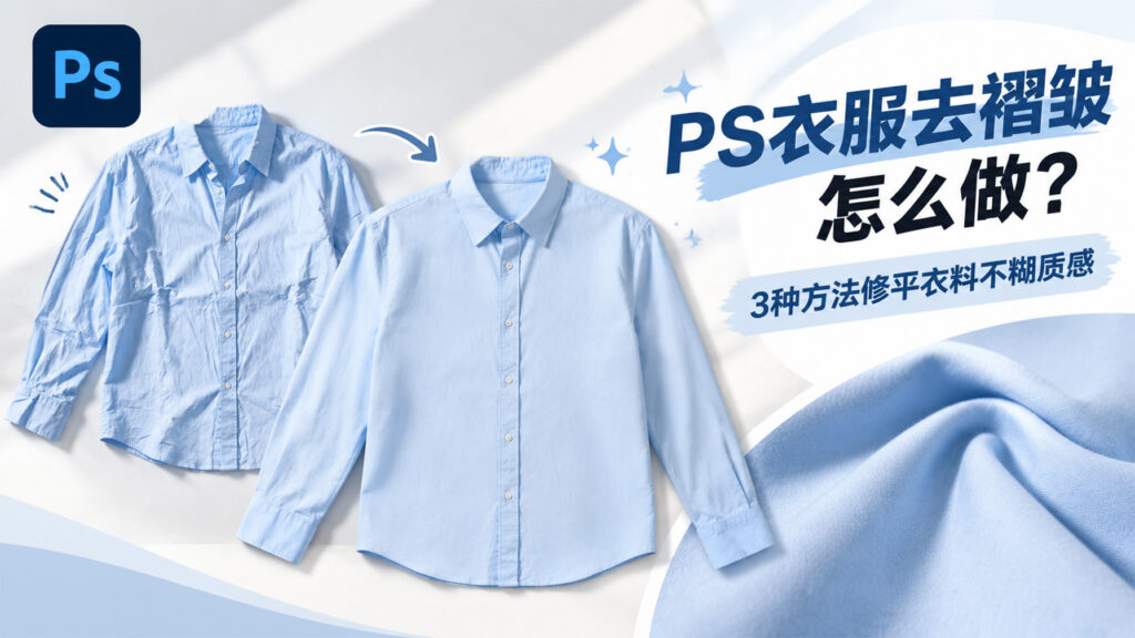 PS衣服去褶皱怎么做?3种方法修平衣料不糊质感